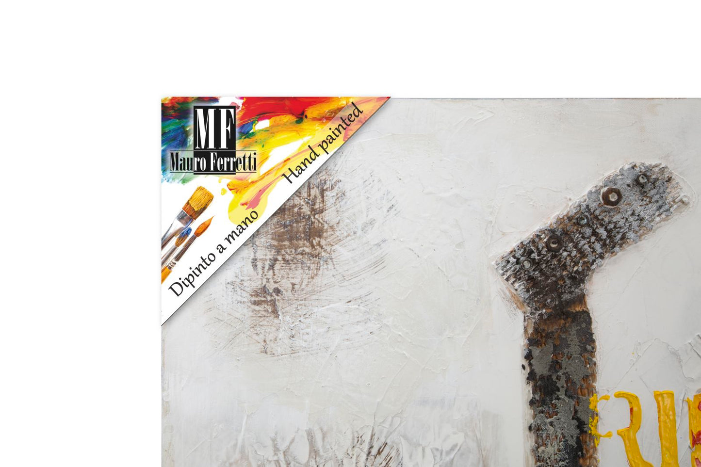DIPINTO SU TELA GUITAR ART CM 90X3,5X120