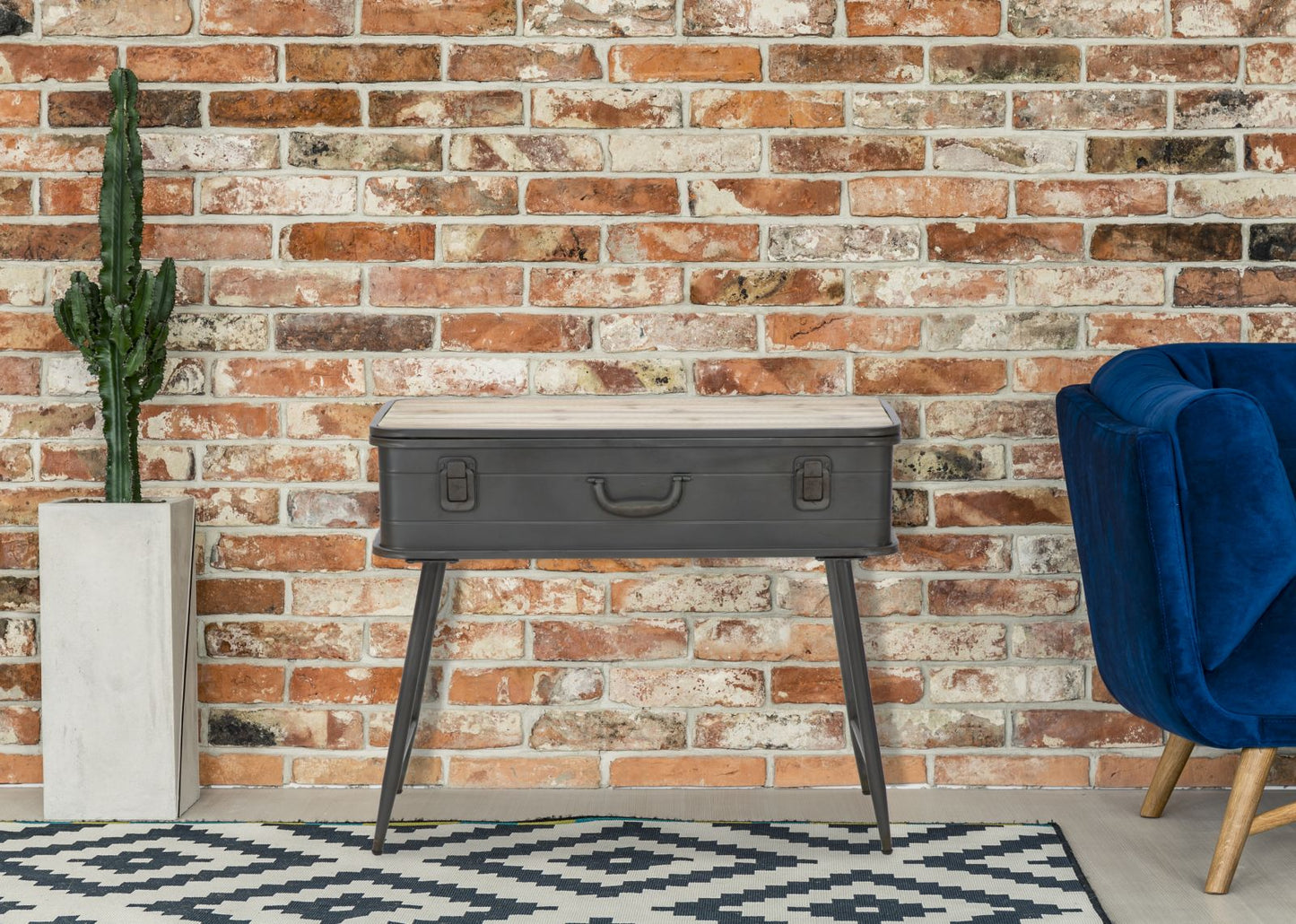 CONSOLE INDUSTRY C/CONTENITORE 80Lx35px67,5H cm