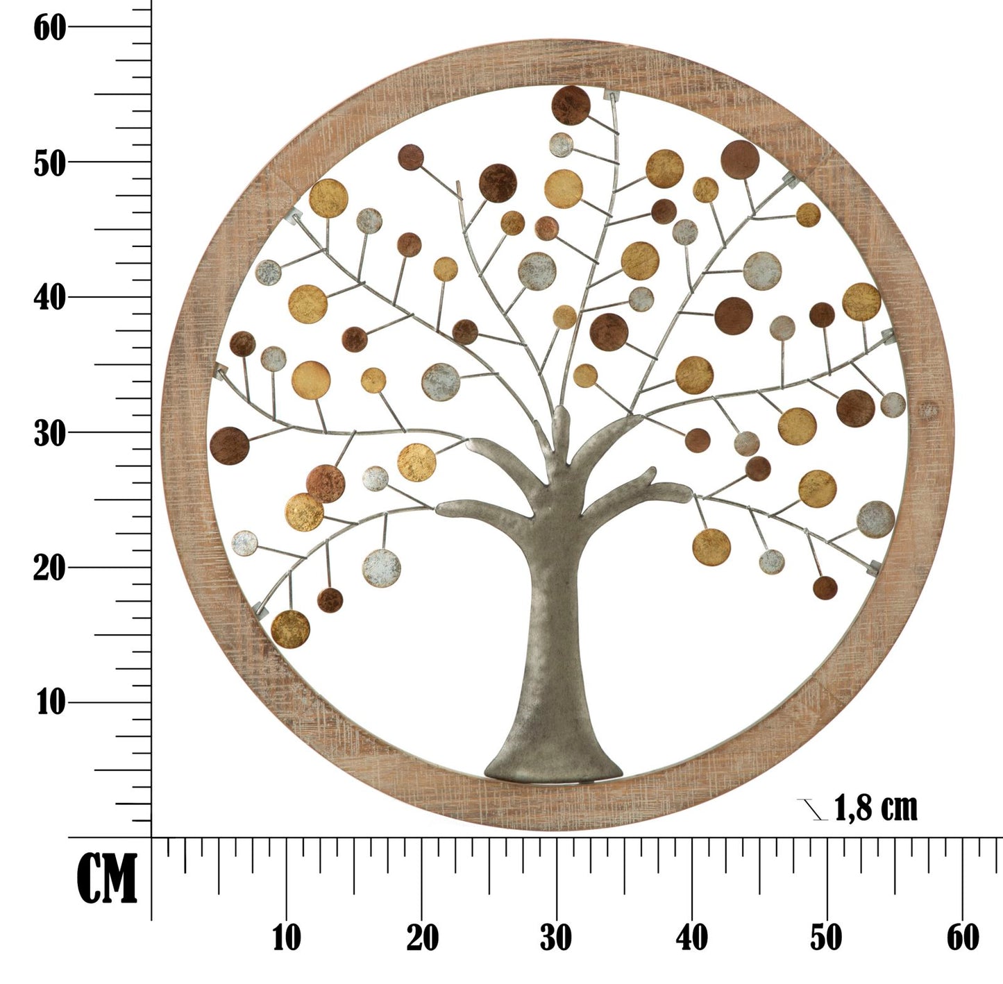 PANNELLO DA MURO ALBERO DELLA VITA MIRROR CM Ø 61X1,8