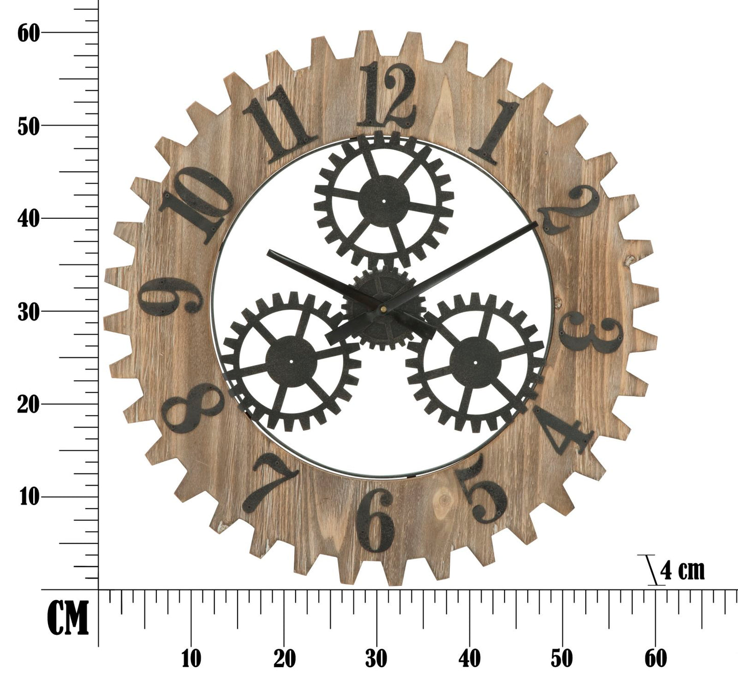 OROLOGIO DA MURO INGRANAGGIO PLUS CM Ø 60X4