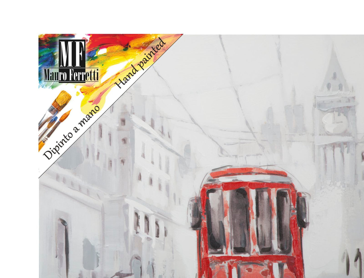 DIPINTO SU TELA TRAM -A- CM 80X3X80