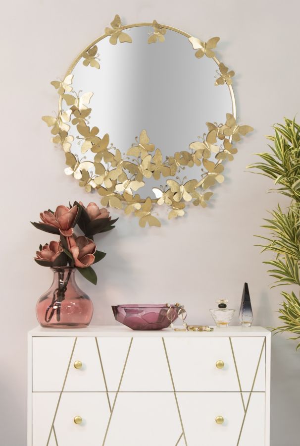 SPECCHIO FARFALLE ROUND CM 74X4X75