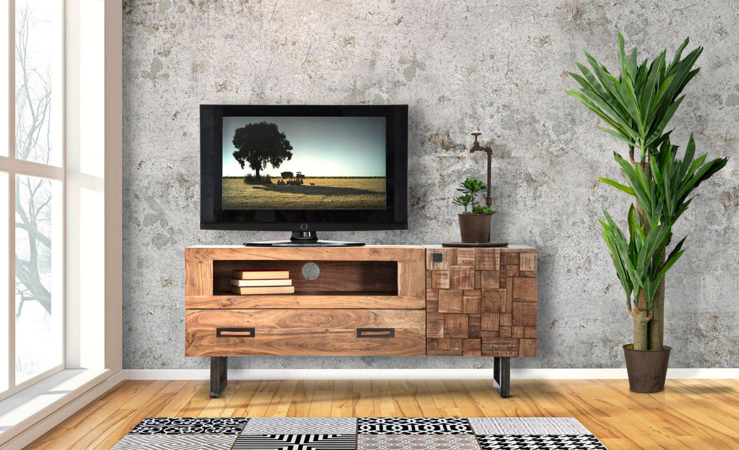 P/TV MUMBAI CM 145X40X62 (LEGNO DI ACACIA NILOTICA)
