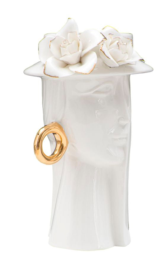 VASO WOMAN ELEGANT PORCELLANA CM 15X13,3X23,5