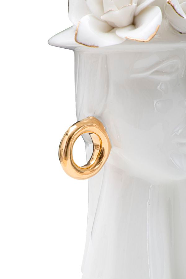 VASO WOMAN ELEGANT PORCELLANA CM 15X13,3X23,5