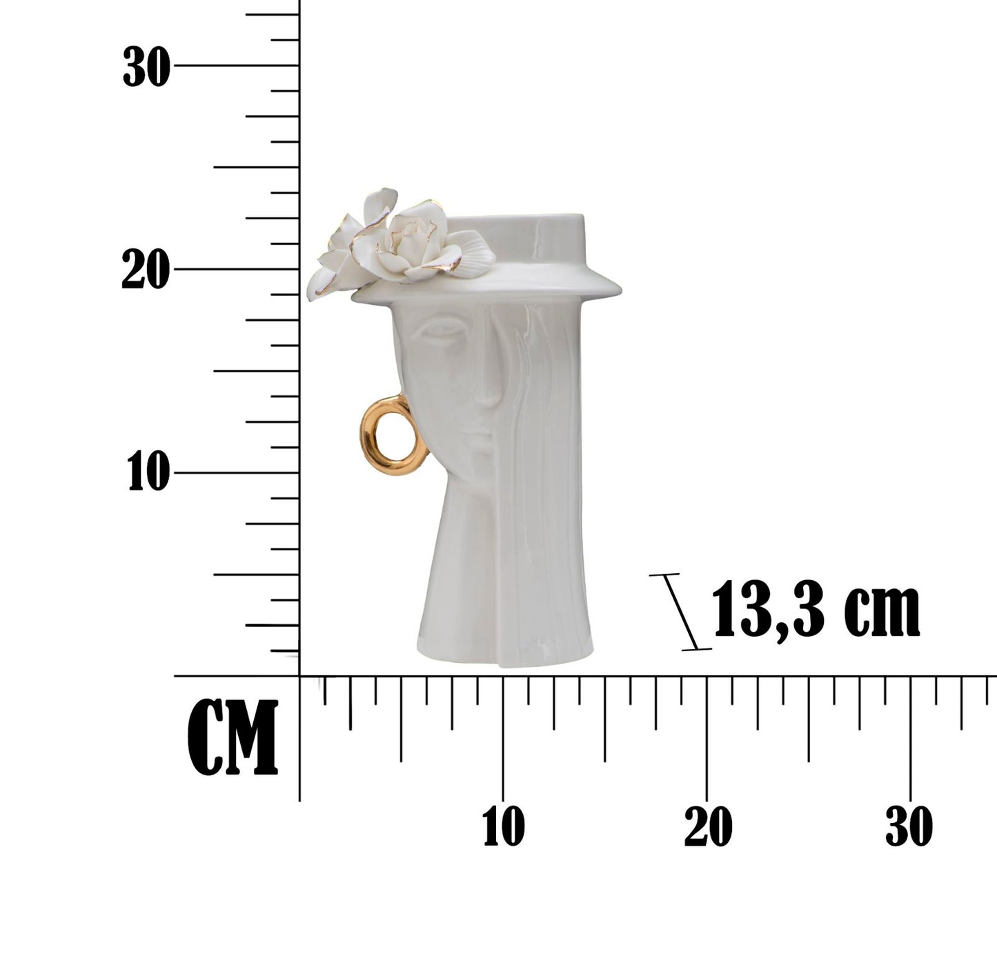 VASO WOMAN ELEGANT PORCELLANA CM 15X13,3X23,5