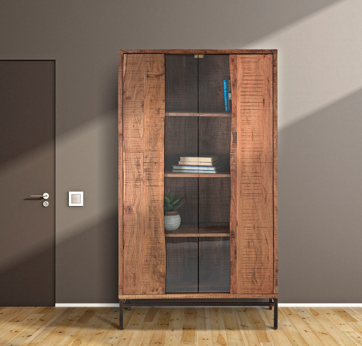 LIBRERIA YELLOWSTONE 100Lx40px185H cm (LEGNO DI ACACIA NILOTICA)