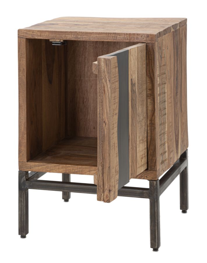 COMODINO YELLOWSTONE 44Lx40px64H cm (LEGNO DI ACACIA NILOTICA)