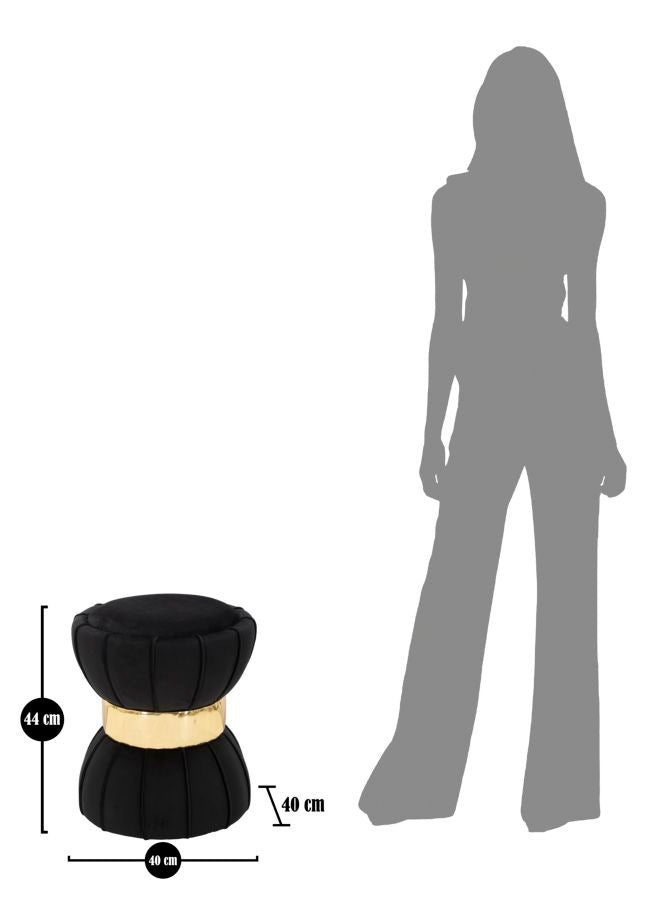 SGABELLO FLOWER CM NERO CM Ø 40X44