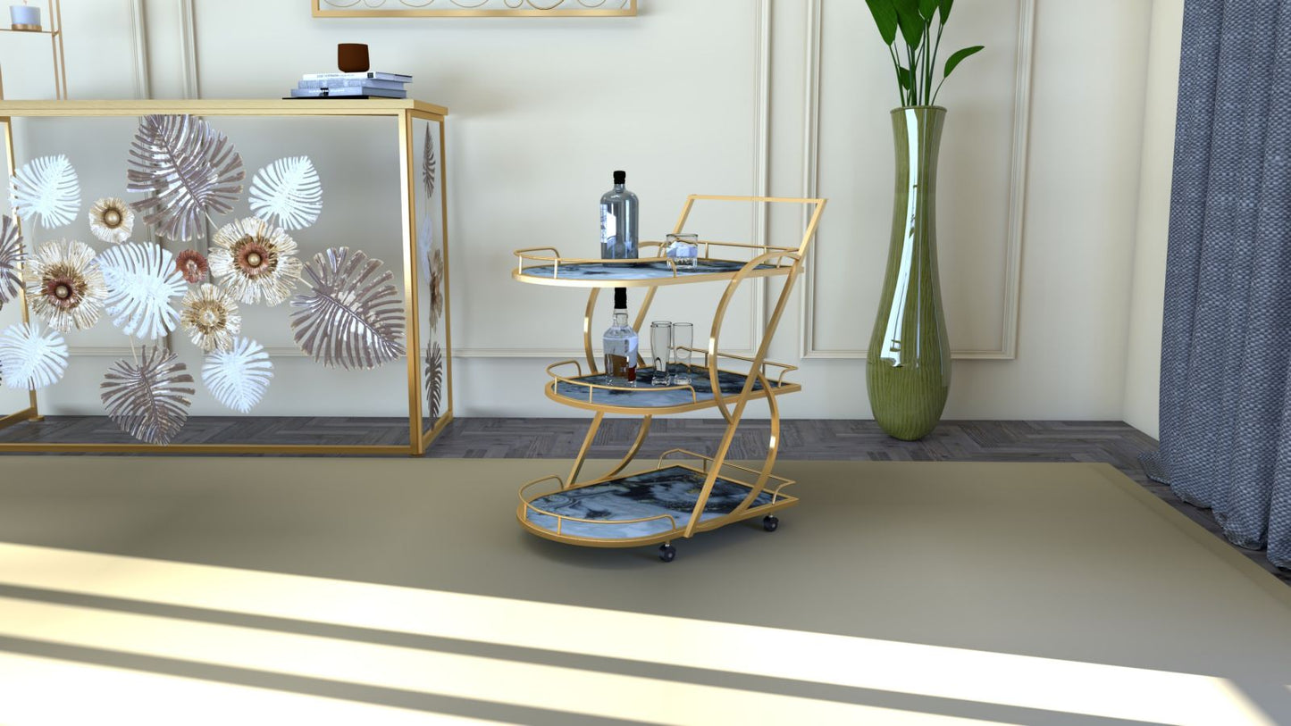 CARRELLO MARBLE GLASS MIX CM71X45,5X84,5