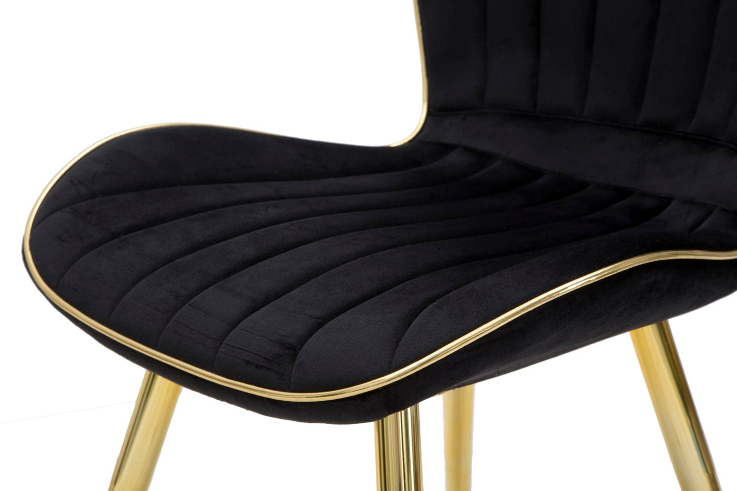 SEDIA PARIS SPACE NERA /GOLD SET 2 PZ CM 46X58X77