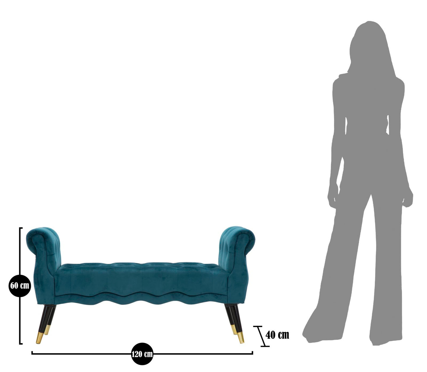 PANCHETTA PARIS OTTANIO/GOLD CM 120X40X60
