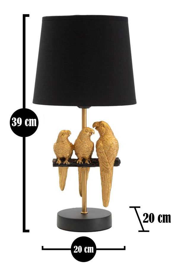 LAMPADA DA COMODINO PAPPAGALLO CM Ø 20X39