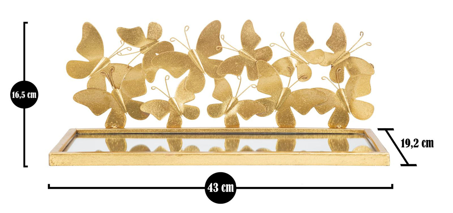 COMODINI MENSOLE BUTTERFLIES COPPIA CM 43X19,2X16,5