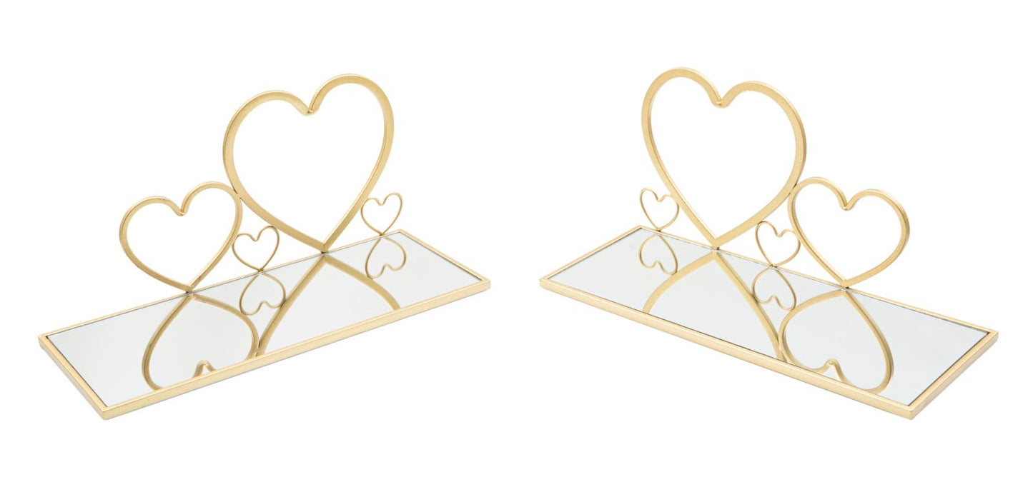 COMODINO MENSOLA HEARTS COPPIA CM 41,5X18X21
