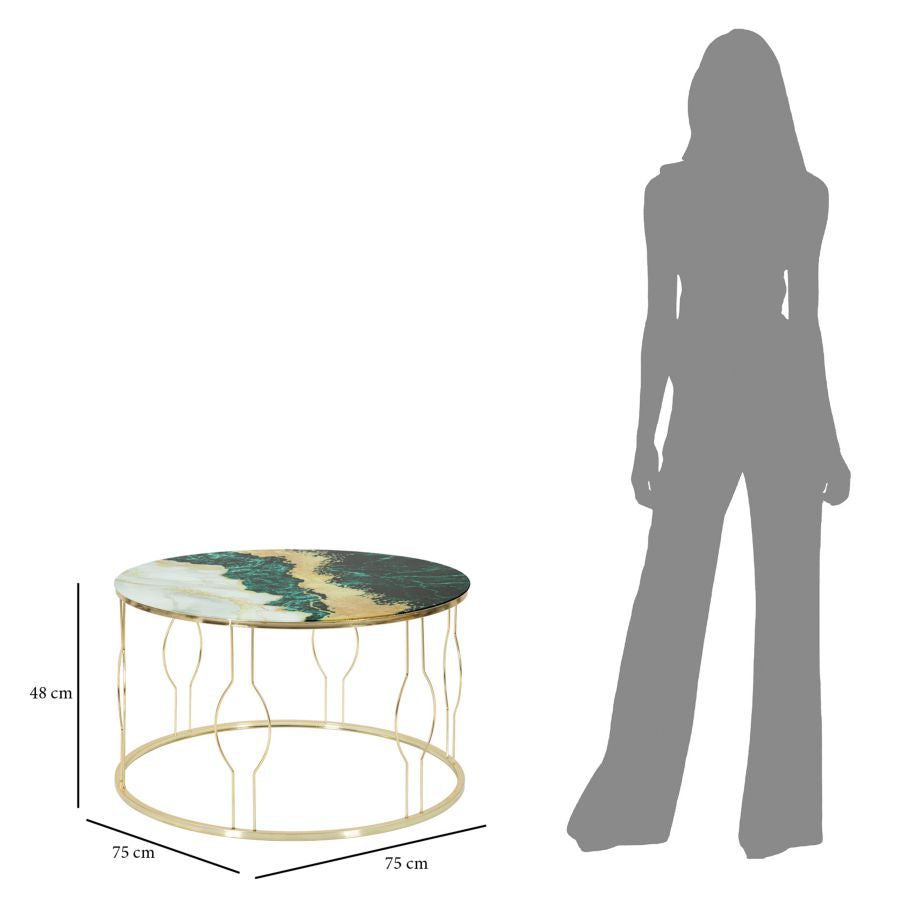 TAVOLO DA CAFFE' GREENY CM Ø 75X48H