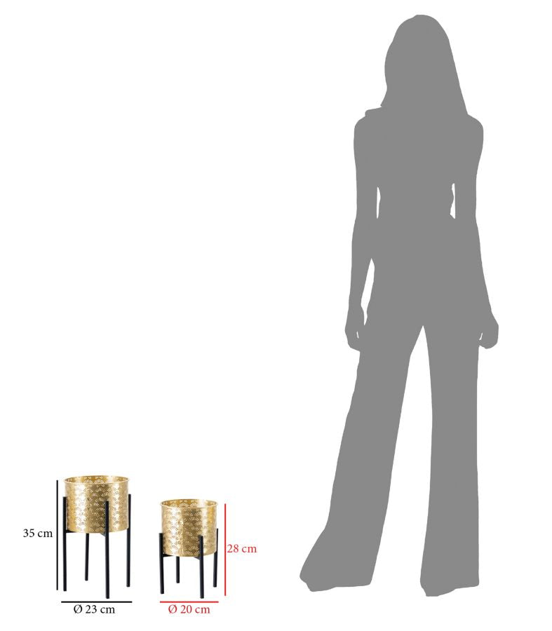 P/VASI GLISSY STAND COPPIA -A- CM Ø 21X38-19X28