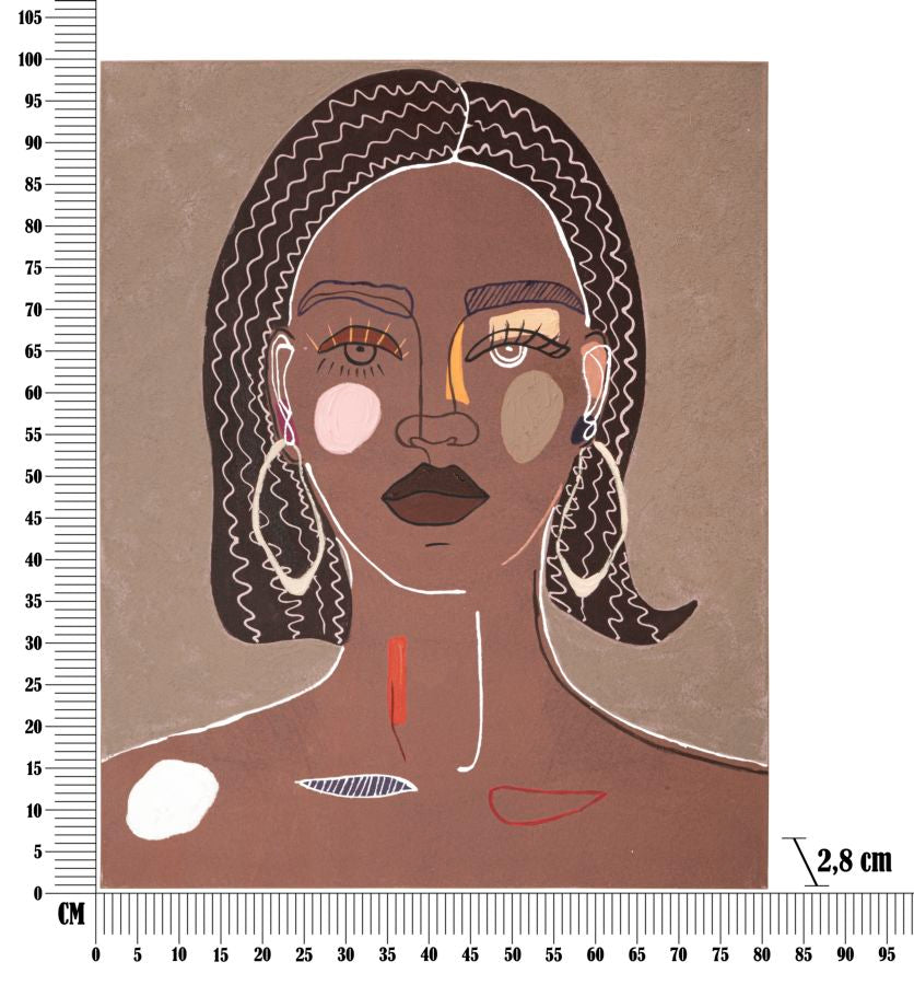 DIPINTO SU TELA TRIBAL -A- CM 80X2,8X100