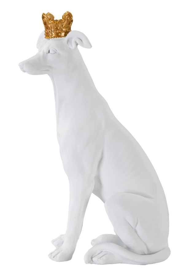 CANE C/CORONA BIANCO CM 20X12,5X33