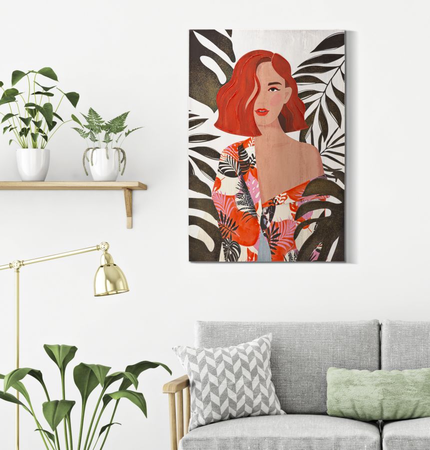 STAMPA DIPINTO LADY JUNGLE -A- 80X2,8X120