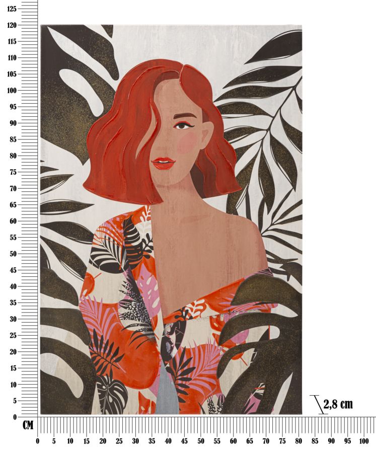 STAMPA DIPINTO LADY JUNGLE -A- 80X2,8X120