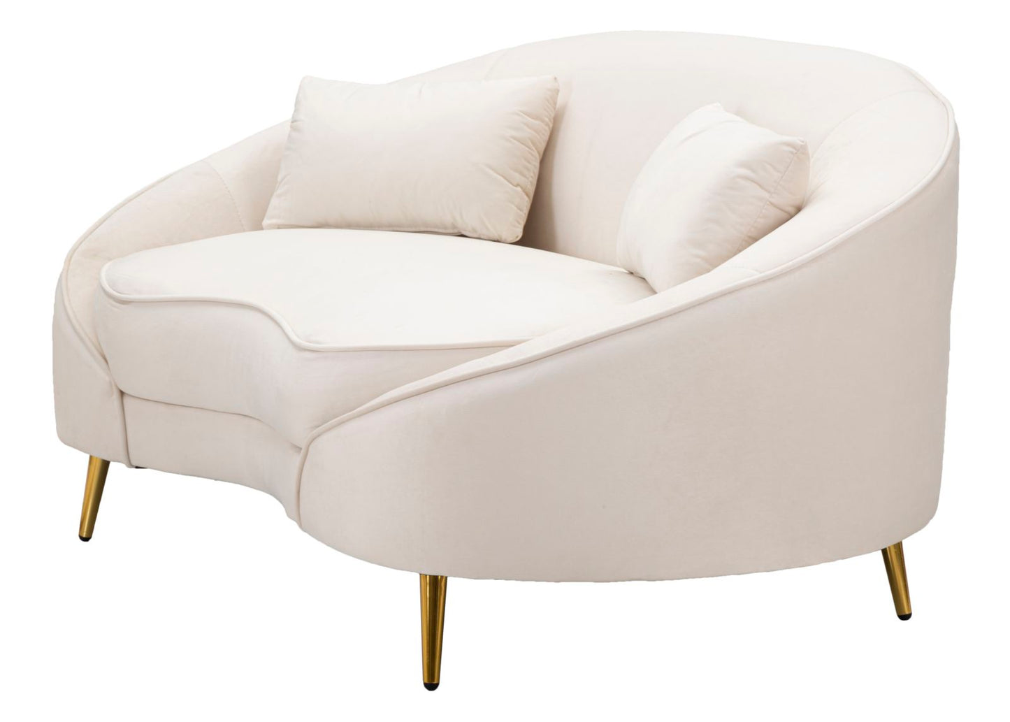 DIVANETTO 2 POSTI OSLO C/CUSCINI CREMA CM 148X84X68