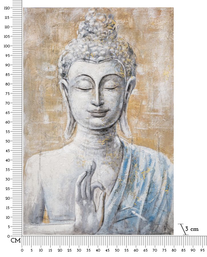DIPINTO SU TELA BUDDHA LIGHT -B- CM 80X3X120