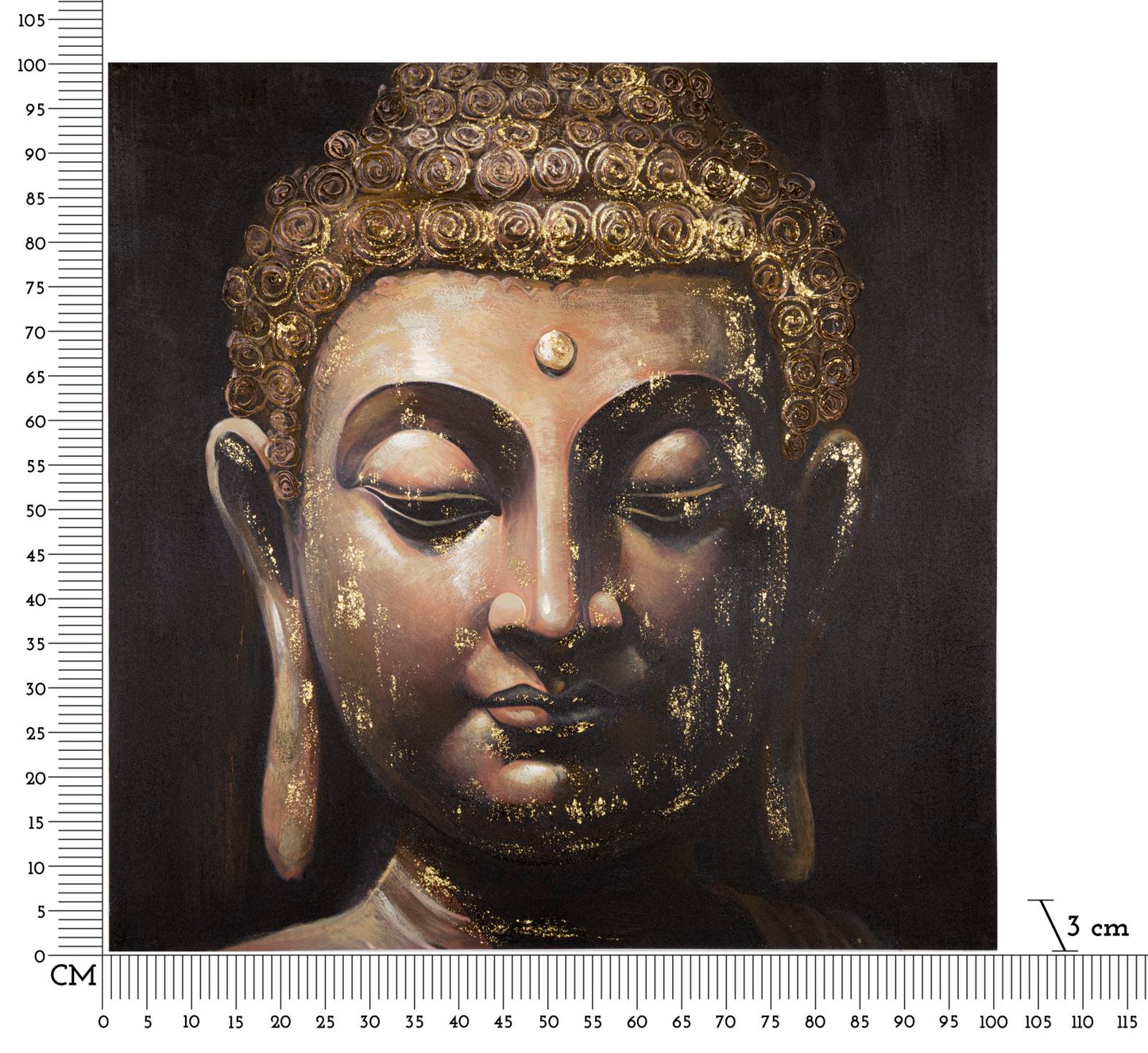 DIPINTO SU TELA BUDDHA -B- CM 100X3X100