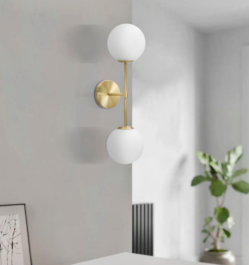 LAMPADA DA MURO GLAMY DOPPIA CM 15x21x55