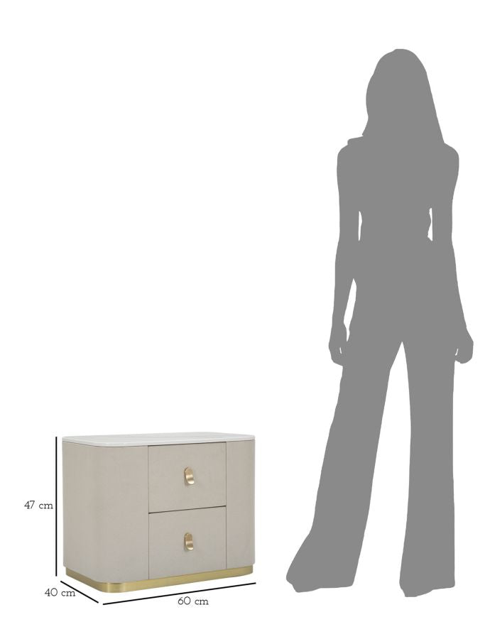 COMODINO BEAUTY CM 60X40X47
