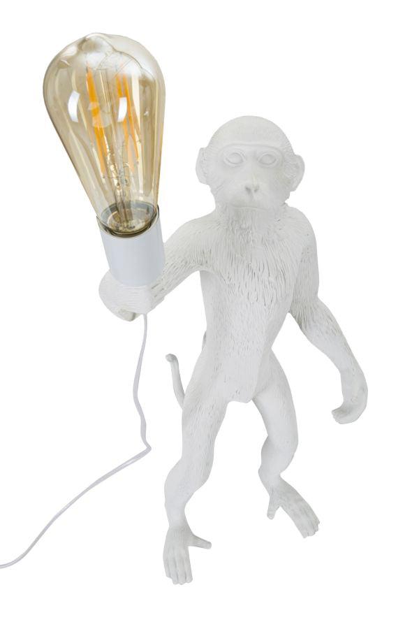 LAMPADA DA TAVOLO MONKEY BIANCO CM Ø 26X34X55