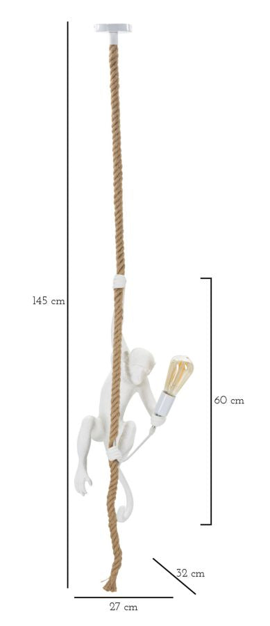 LAMPADARIO MONKEY BIANCO CM Ø 27X32X60