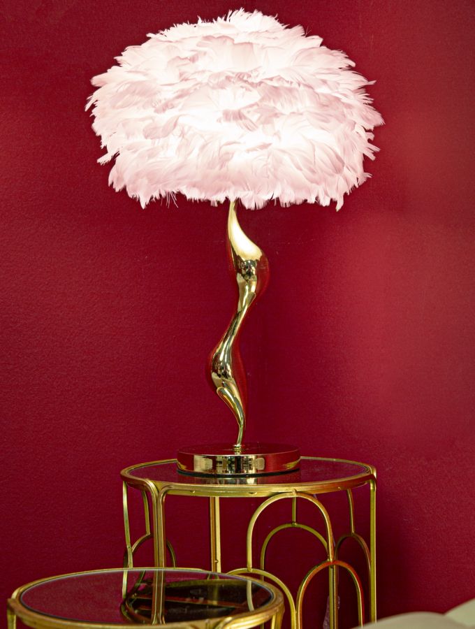 LAMPADA DA TAVOLO SLIM ROSA CM Ø 40X63