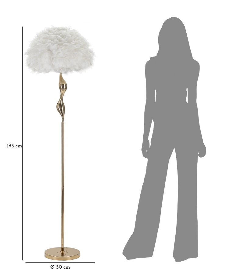 LAMPADA DA TERRA SLIM BIANCO CM Ø 50X165