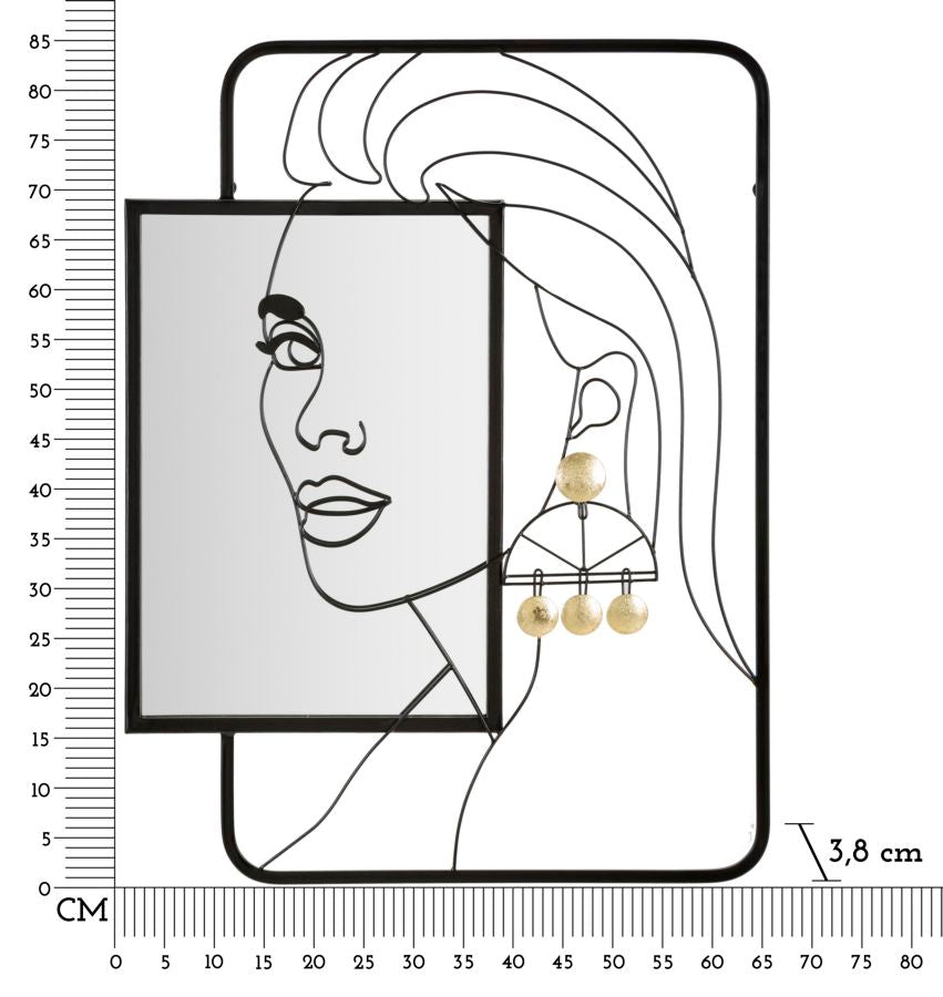 SPECCHIO DA MURO ELEONOR CM 64,8X3,8X85