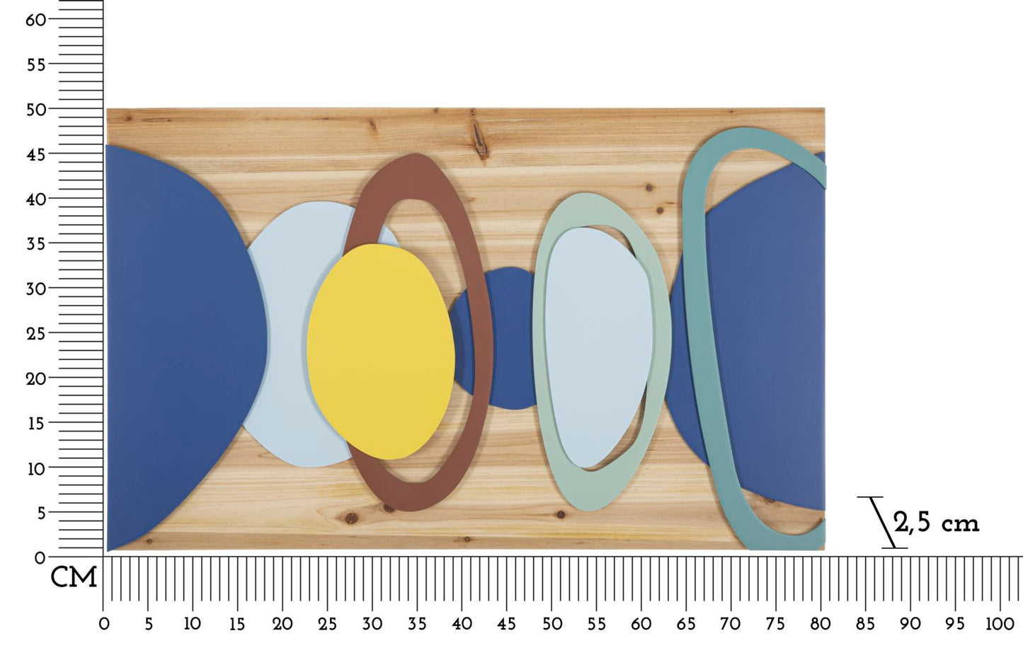 PANNELLO DA MURO WOOD COLOR CM 80X2,5X50