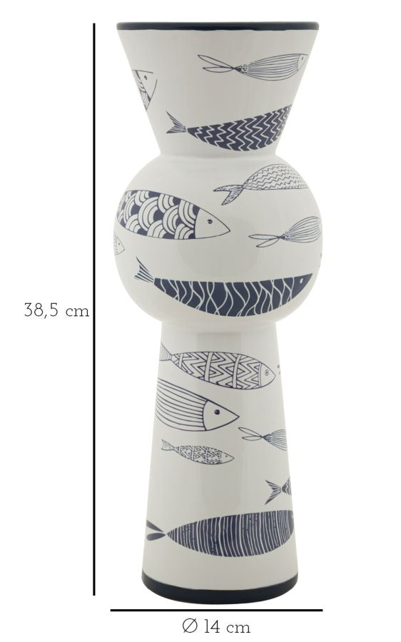 VASO CERAMICA FISH TALL CM Ø 14X38,5