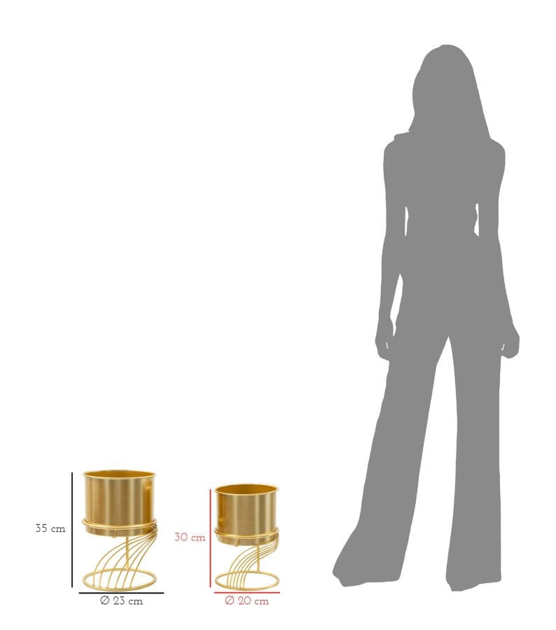 P/VASI COPPIA SPIRALLY CM Ø 23X35-20X30