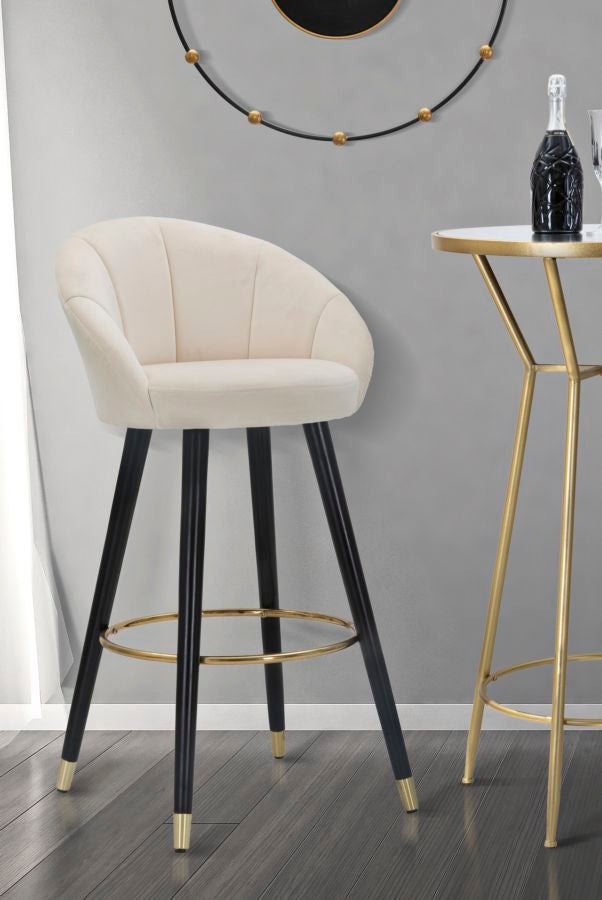 SGABELLO BAR PRAGUE CREMA CM 55X56X104