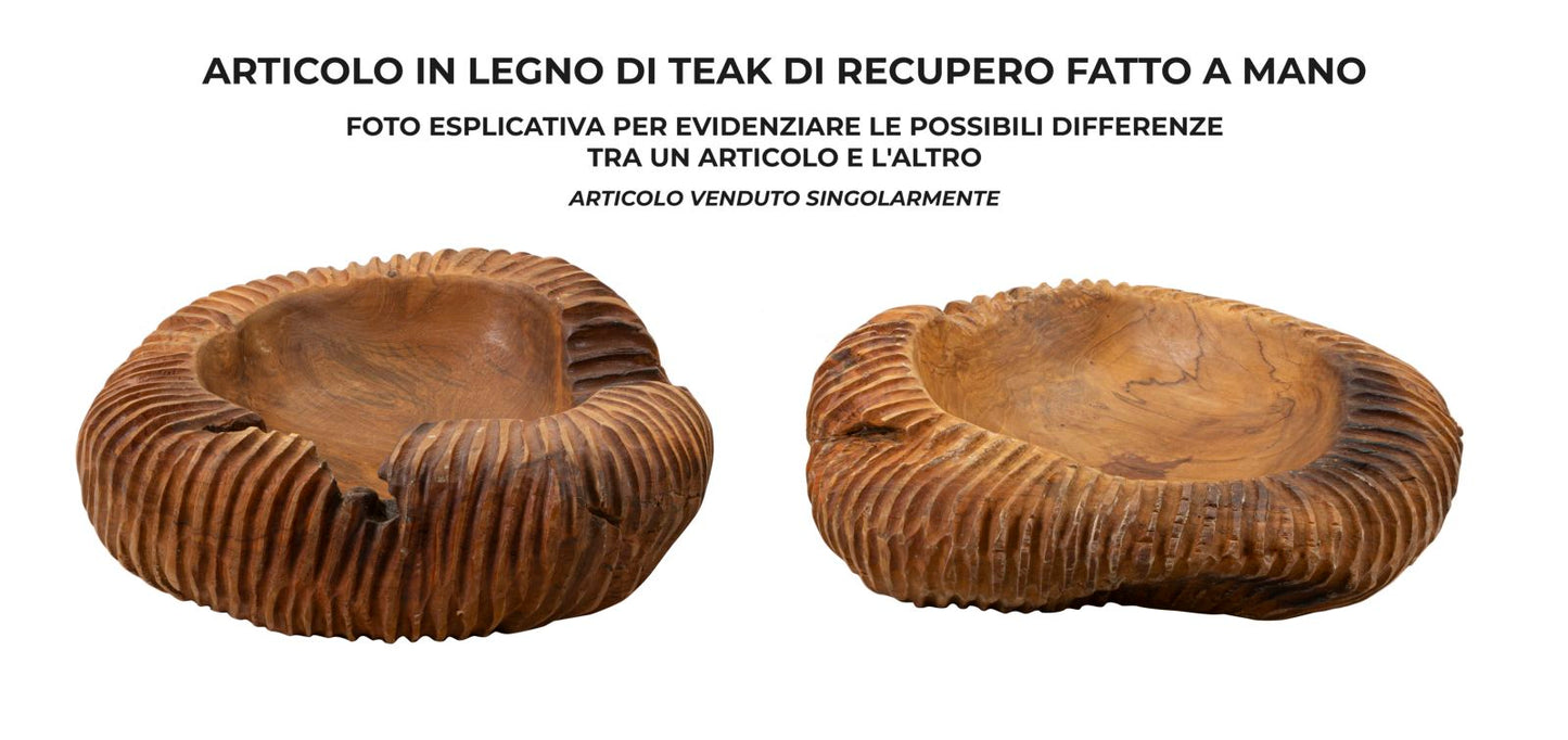 S/TASCHE GARIT IN TEAK RIC. CM 37X40X16 (PEZZI UNICI - NON RIP. IN SERIE)