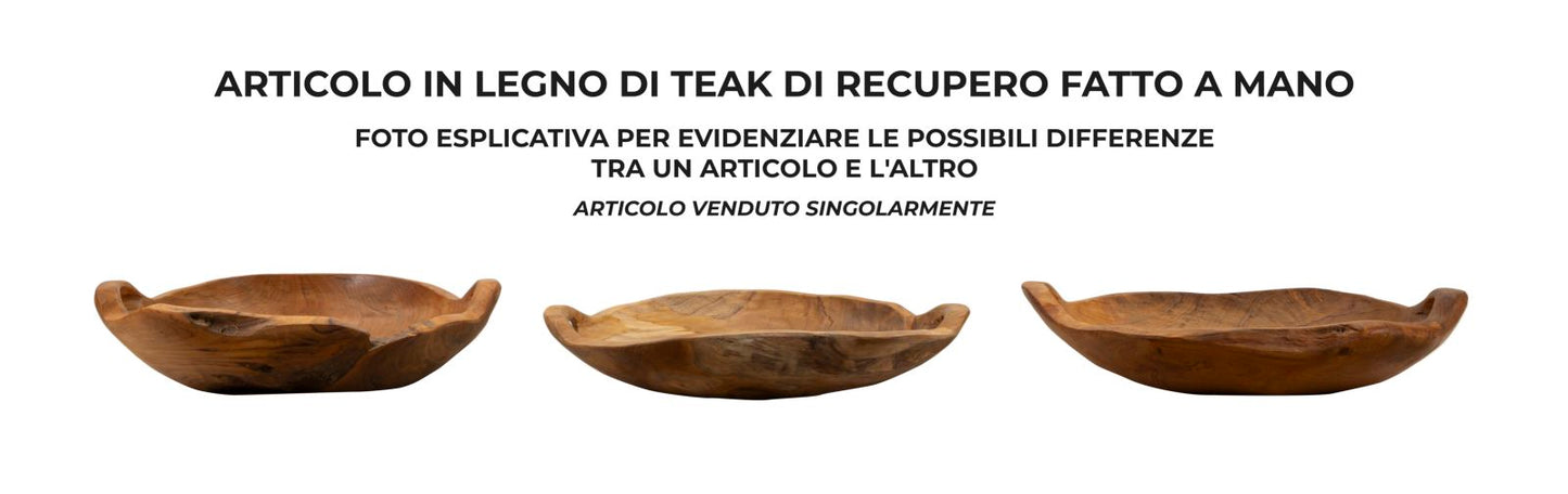 S/TASCHE WAHAN IN TEAK RICICLATO CM 42X36X7 (PEZZI UNICI - NON RIP. IN SERIE)