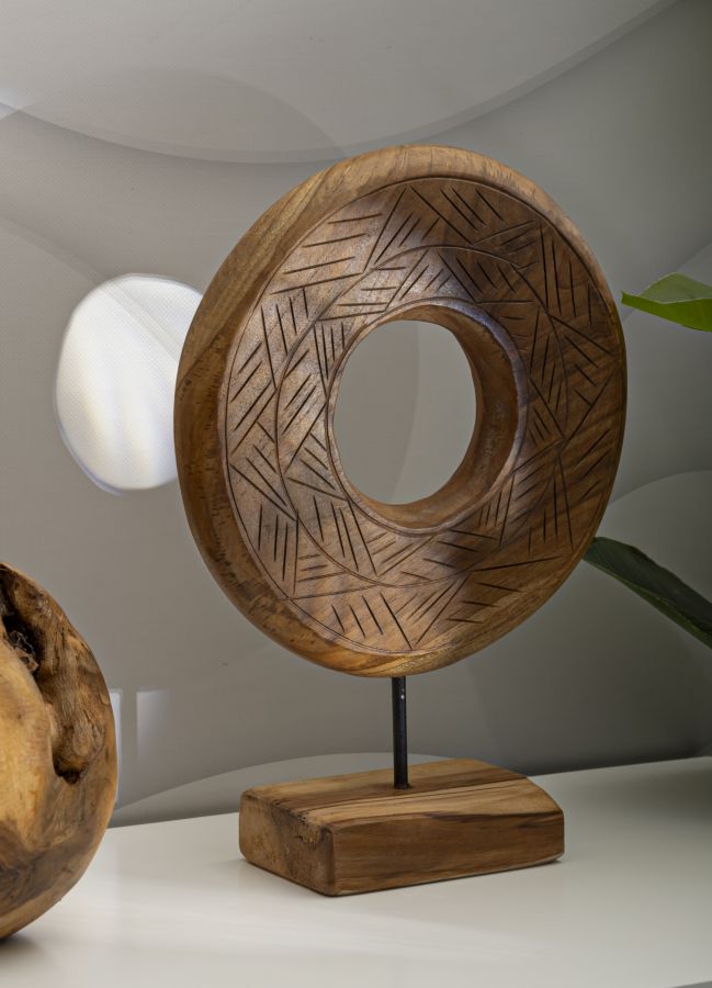 SCULTURA DORAT IN TEAK RICICLATO CM 28X10X38 (PEZZI UNICI - NON RIP. IN SERIE)