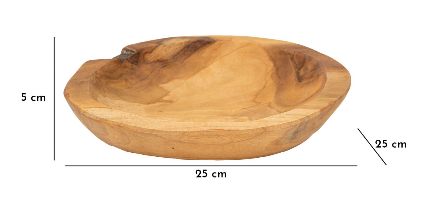 S/TASCHE TIPIC IN TEAK RIC. CM Ø 25X5 (PEZZI UNICI - NON RIP. IN SERIE)