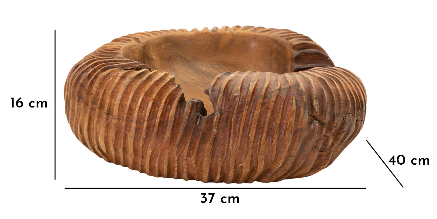 S/TASCHE GARIT IN TEAK RIC. CM 37X40X16 (PEZZI UNICI - NON RIP. IN SERIE)