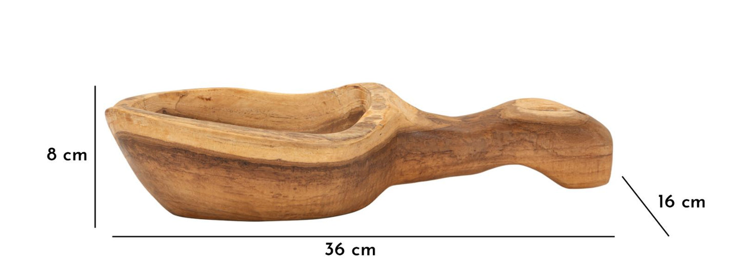S/TASCHE SPOON IN TEAK RIC. CM 36X16X8 (PEZZI UNICI - NON RIP. IN SERIE)