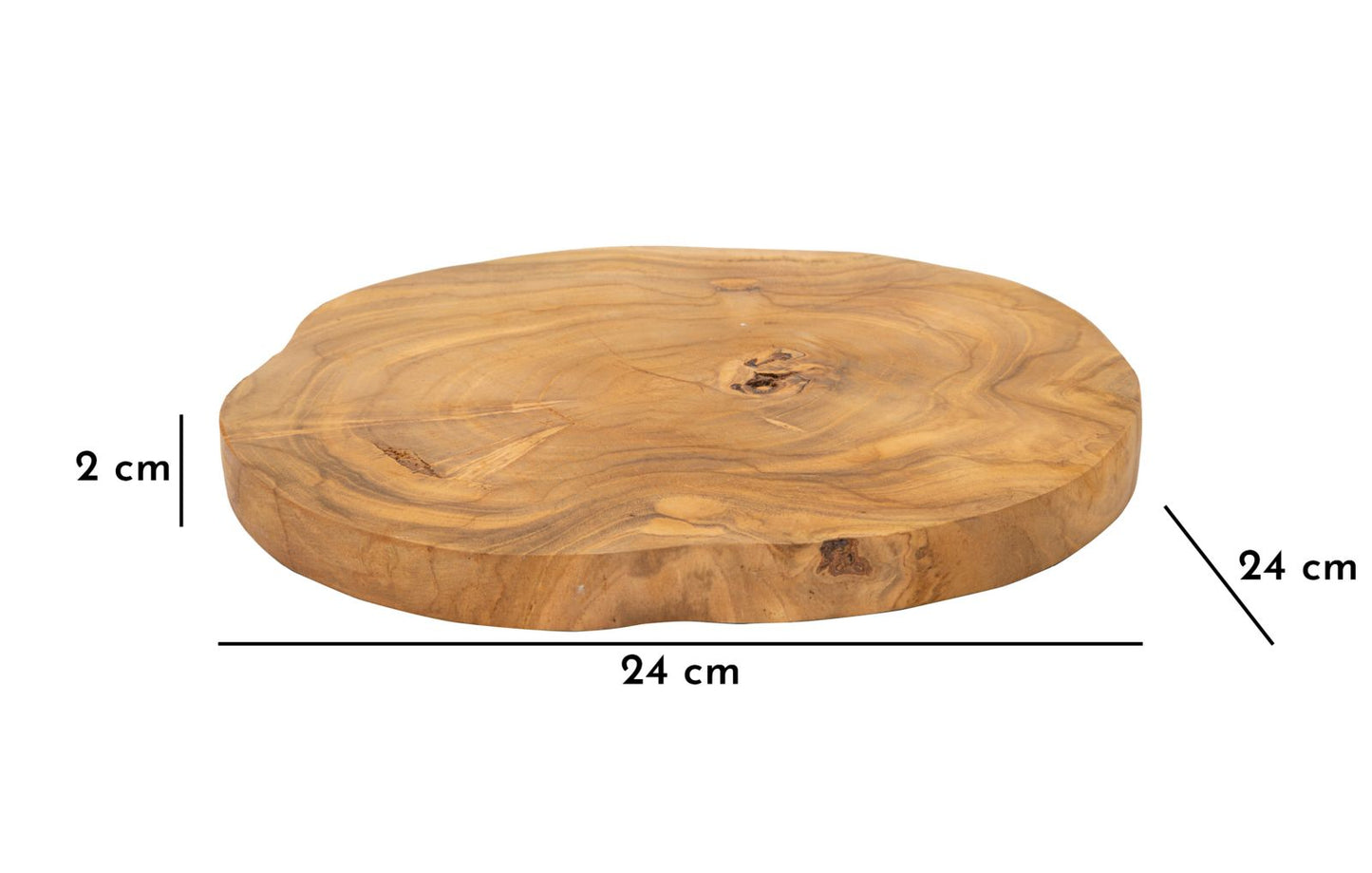 S/TASCHE POKON IN TEAK RIC. CM Ø 24X2 (PEZZI UNICI - NON RIP. IN SERIE)