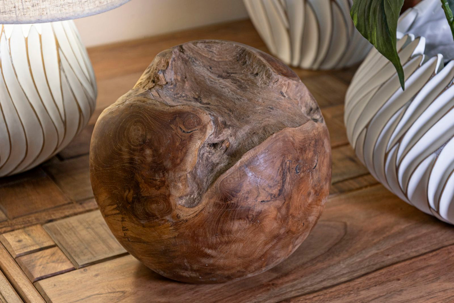 SFERA IN TEAK RICICLATO CM Ø 25 (PEZZI UNICI - NON RIP. IN SERIE)