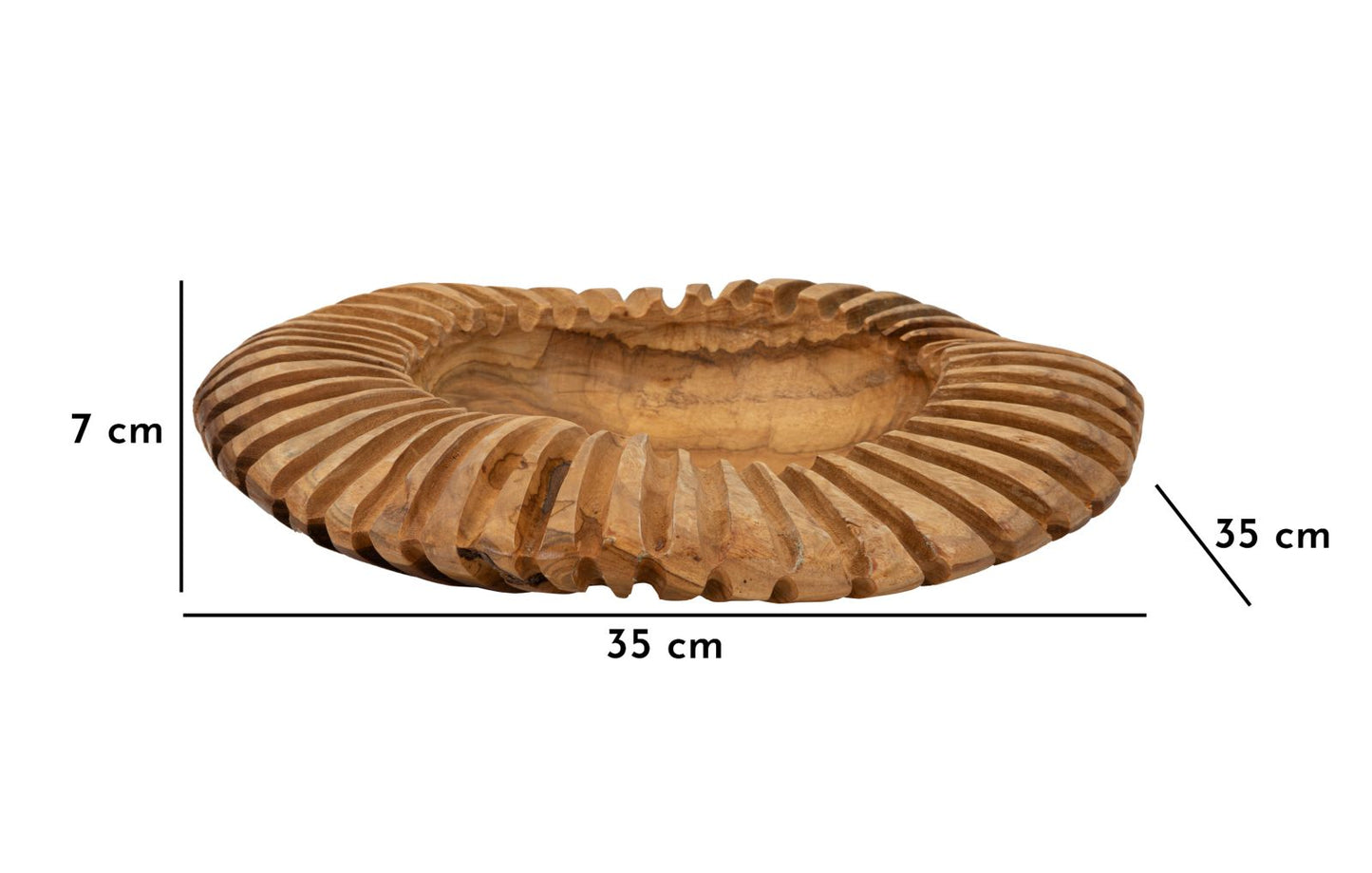 S/TASCHE GERIS IN TEAK RICICLATO CM Ø 35X7 (PEZZI UNICI - NON RIP. IN SERIE)