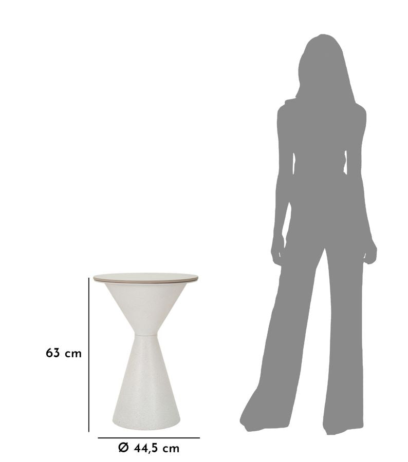 TAVOLINETTO WHITE DOUBLE CM Ø 44,5x63