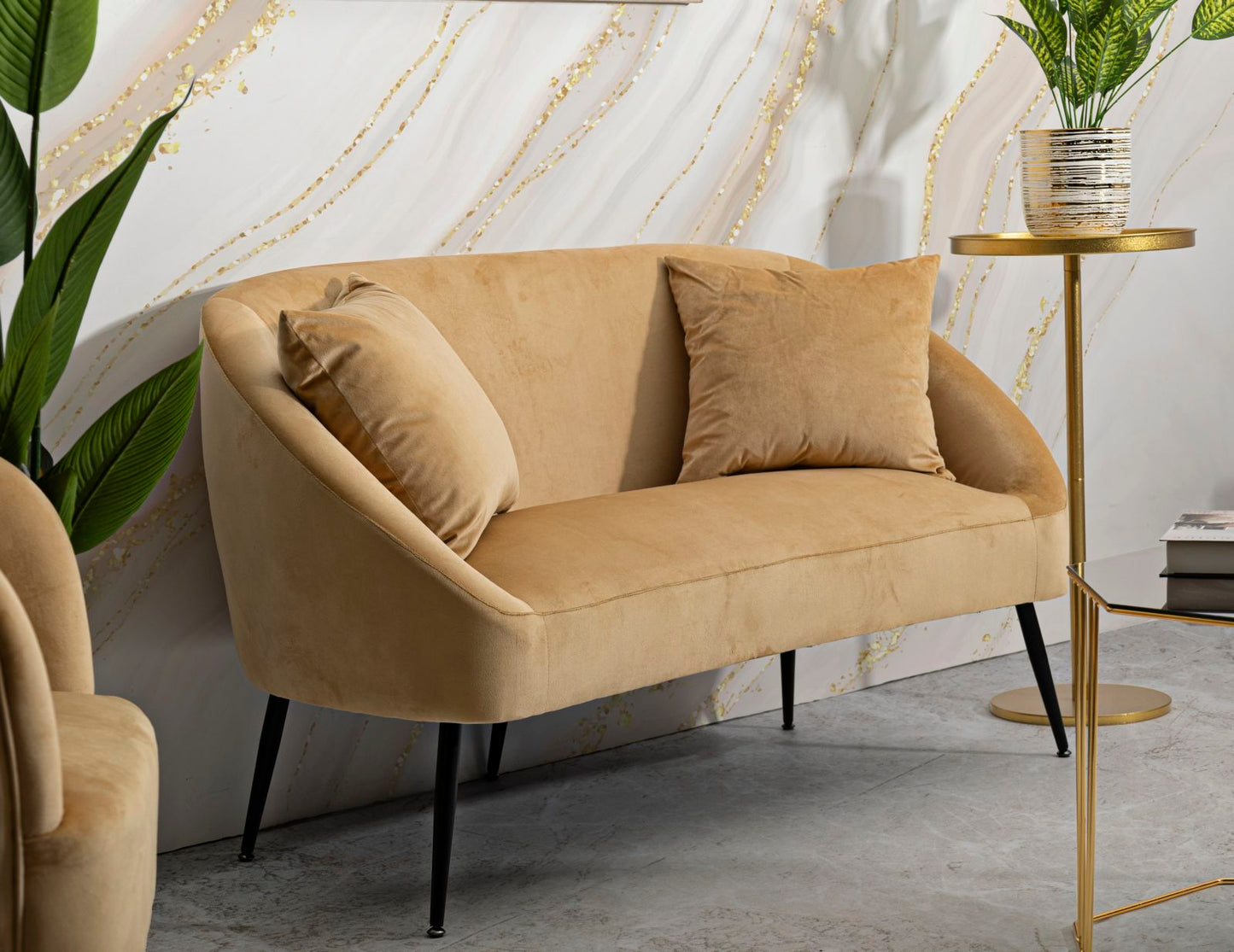 DIVANETTO BROWY C/CUSINI CM 137X69X79